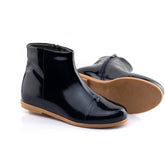 Bella Leather Ankle Boots - Navy